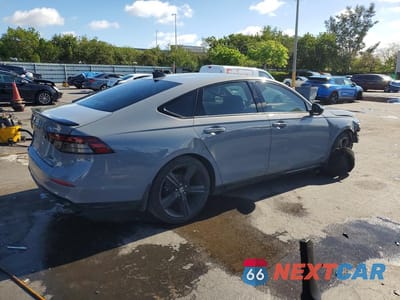 Trzecie zdjęcie samochodu z tyłu: 2023 HONDA ACCORD HYBRID SPORT-L VIN:1HGCY2F70PA038596 - miniatura
