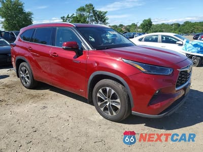Czwarte zdjęcie samochodu z boku: 2021 TOYOTA HIGHLANDER HYBRID XLE VIN:5TDGBRCH3MS514474 - miniatura