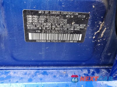 Zdjęcie 13 z 13 samochodu: 2019 SUBARU WRX LIMITED VIN:JF1VA1N64K8807038 - miniatura