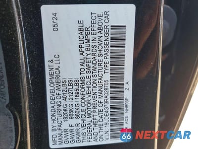 Zdjęcie 13 z 13 samochodu: 2024 ACURA INTEGRA A-SPEC TECH VIN:19UDE4G73RA028705 - miniatura