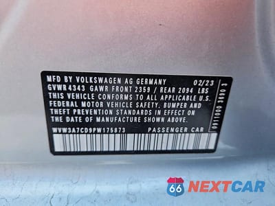 Zdjęcie 13 z 13 samochodu: 2023 VOLKSWAGEN GTI SE VIN:WVW3A7CD9PW175873 - miniatura