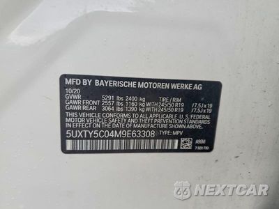 Zdjęcie 12 z 12 samochodu: 2021 BMW X3 XDRIVE30I VIN:5UXTY5C04M9E63308 - miniatura