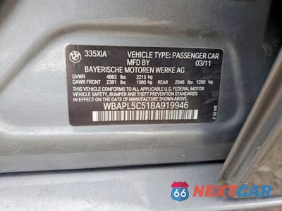 Zdjęcie 12 z 12 samochodu: 2011 BMW 335 XI VIN:WBAPL5C51BA919946 - miniatura