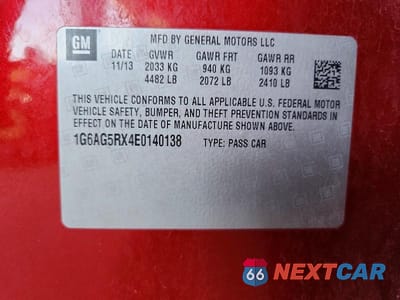 Zdjęcie 12 z 12 samochodu: 2014 CADILLAC ATS VIN:1G6AG5RX4E0140138 - miniatura