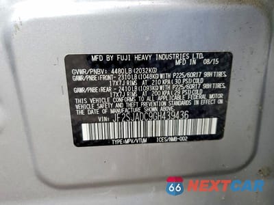 Zdjęcie 12 z 12 samochodu: 2016 SUBARU FORESTER 2.5I PREMIUM VIN:JF2SJADC9GH439436 - miniatura