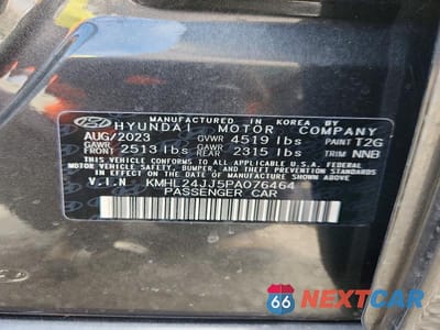 Zdjęcie 13 z 13 samochodu: 2023 HYUNDAI SONATA HYBRID BLUE VIN:KMHL24JJ5PA076464 - miniatura