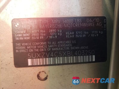 Zdjęcie 13 z 13 samochodu: 2011 BMW X5 XDRIVE35I VIN:5UXZV4C5XBL403250 - miniatura