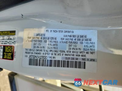 Zdjęcie 13 z 13 samochodu: 2010 MAZDA CX-9 VIN:JM3TB2MV0A0236083 - miniatura
