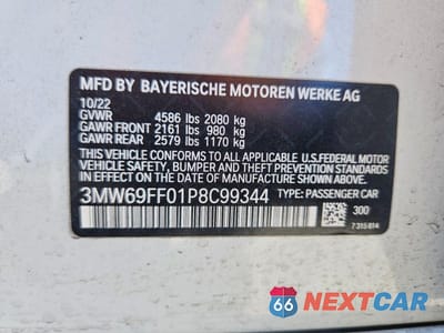 Zdjęcie 13 z 13 samochodu: 2023 BMW 330I VIN:3MW69FF01P8C99344 - miniatura