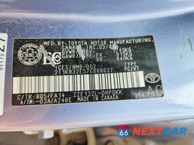 Zdjęcie 12 z 12 samochodu: 2007 TOYOTA COROLLA MATRIX XR VIN:2T1KR32E57C668627 - miniatura