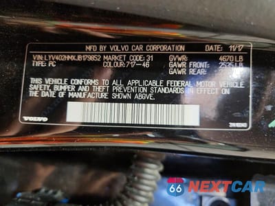 Zdjęcie 12 z 12 samochodu: 2018 VOLVO S60 PLATINUM VIN:LYV402HMXJB179852 - miniatura