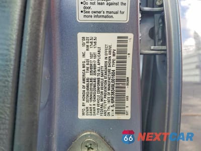 Zdjęcie 13 z 13 samochodu: 2009 HONDA CR-V VIN:5J6RE38349L001604 - miniatura