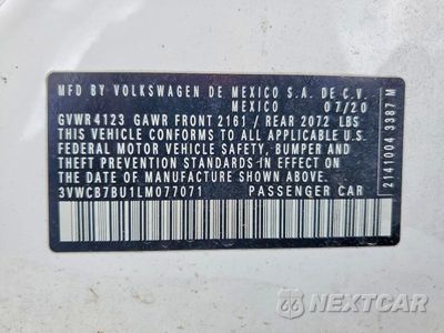 Zdjęcie 12 z 12 samochodu: 2020 VOLKSWAGEN JETTA S VIN:3FA6P0H72DR105562 - miniatura