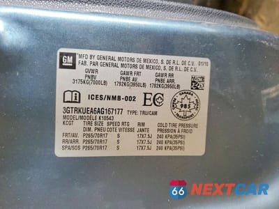Zdjęcie 12 z 12 samochodu: 2010 GMC SIERRA K1500 SL VIN:3GTRKUEA6AG167177 - miniatura