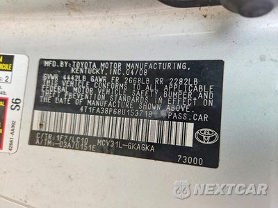 Zdjęcie 12 z 12 samochodu: 2008 TOYOTA CAMRY SOLARA SLE V6 VIN:4T1FA38P68U153718 - miniatura