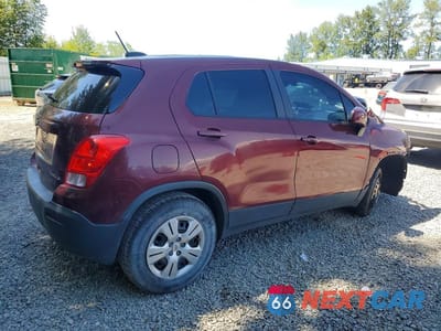Trzecie zdjęcie samochodu z tyłu: 2016 CHEVROLET TRAX LS VIN:3GNCJKSB5GL250651 - miniatura