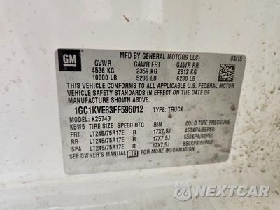 Zdjęcie 23 z 24 samochodu: 2015 CHEVROLET SILVERADO K2500 HEAVY DUTY LT VIN:1GC1KVE83FF596012 - miniatura