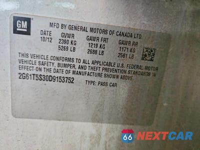 Zdjęcie 12 z 12 samochodu: 2013 CADILLAC XTS PREMIUM COLLECTION VIN:2G61T5S30D9153752 - miniatura