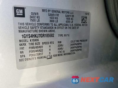 Zdjęcie 13 z 13 samochodu: 2016 CADILLAC ESCALADE ESV LUXURY VIN:1GYS4HKJ7GR185682 - miniatura