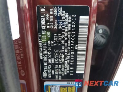 Zdjęcie 13 z 13 samochodu: 2016 KIA SORENTO LX VIN:5XYPG4A36GG140813 - miniatura