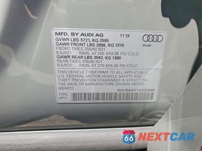 Zdjęcie 13 z 13 samochodu: 2019 AUDI SQ5 PREMIUM PLUS VIN:WA1B4AFY1K2024566 - miniatura