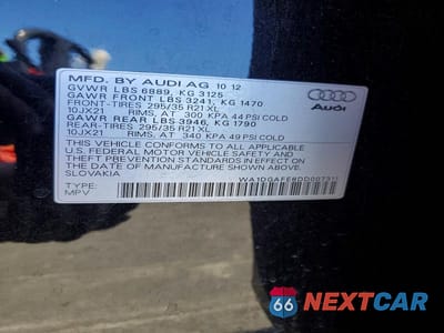Zdjęcie 14 z 14 samochodu: 2013 AUDI Q7 PRESTIGE VIN:WA1DGAFE8DD007311 - miniatura