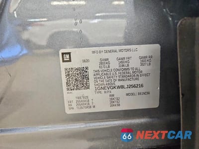 Zdjęcie 13 z 13 samochodu: 2020 CHEVROLET TRAVERSE LT VIN:1GNEVGKW8LJ256216 - miniatura