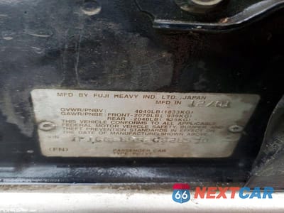 Zdjęcie 13 z 13 samochodu: 2002 SUBARU IMPREZA OUTBACK SPORT VIN:JF1GG68592G826570 - miniatura