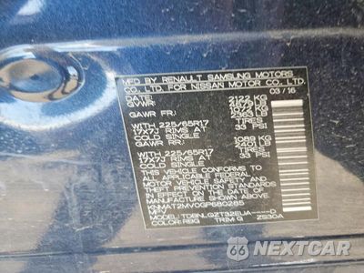 Zdjęcie 13 z 13 samochodu: 2016 NISSAN ROGUE SV VIN:KNMAT2MV0GP680285 - miniatura