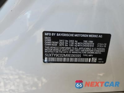 Zdjęcie 13 z 13 samochodu: 2021 BMW X3 XDRIVEM40I VIN:5UXTY9C02M9E06595 - miniatura