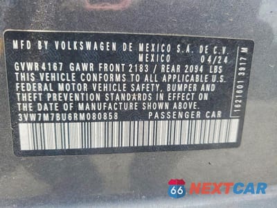 Zdjęcie 12 z 12 samochodu: 2024 VOLKSWAGEN JETTA SE VIN:3VW7M7BU6RM080858 - miniatura