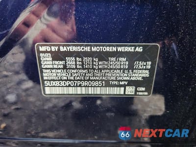 Zdjęcie 13 z 13 samochodu: 2023 BMW X3 M40I VIN:5UX83DP07P9R09851 - miniatura