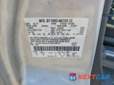 Zdjęcie 13 z 13 samochodu: 2010 FORD ESCAPE XLT VIN:1FMCU0DGXAKD16676 - miniatura