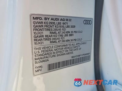 Zdjęcie 13 z 13 samochodu: 2023 AUDI Q8 PRESTIGE VIN:WA1CVBF11PD000631 - miniatura