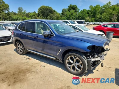 Czwarte zdjęcie samochodu z boku: 2021 BMW X3 XDRIVE30I VIN:5UXTY5C09M9E46326 - miniatura