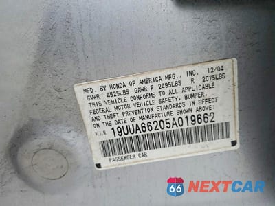 Zdjęcie 12 z 12 samochodu: 2005 ACURA TL VIN:19UUA66205A019662 - miniatura