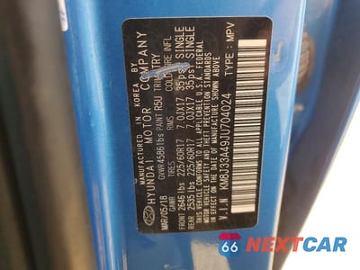Zdjęcie 13 z 13 samochodu: 2018 HYUNDAI TUCSON SEL VIN:KM8J33A49JU704024 - miniatura