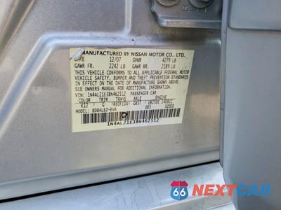 Zdjęcie 13 z 13 samochodu: 2008 NISSAN ALTIMA 2.5 VIN:1N4AL21E38N462512 - miniatura