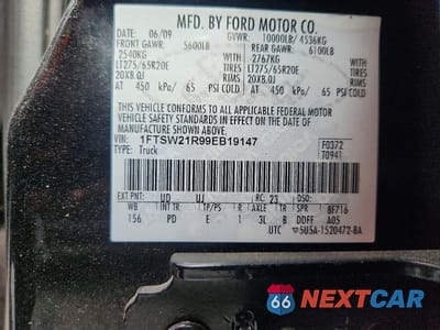 Zdjęcie 12 z 12 samochodu: 2009 FORD F250 SUPER DUTY VIN:1FTSW21R99EB19147 - miniatura