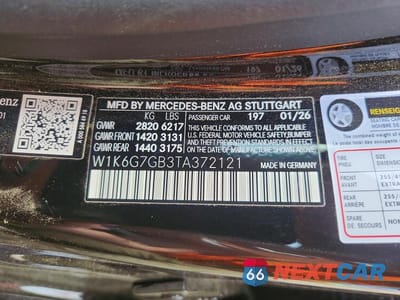 Zdjęcie 12 z 12 samochodu: 2026 MERCEDES-BENZ S 580 4MATIC VIN:W1K6G7GB3TA372121 - miniatura