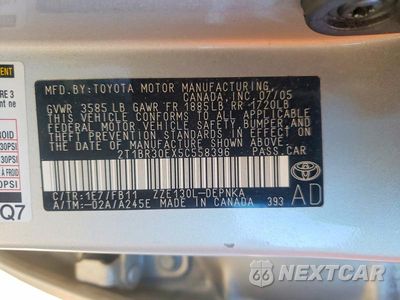 Zdjęcie 13 z 13 samochodu: 2005 TOYOTA COROLLA LE VIN:2T1BR30EX5C558396 - miniatura
