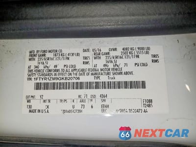 Zdjęcie 13 z 13 samochodu: 2016 FORD TRANSIT T-250 VIN:1FTYR1ZM9GKB20706 - miniatura