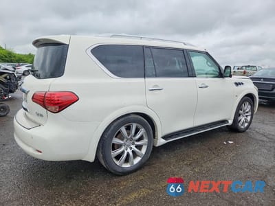 Trzecie zdjęcie samochodu z tyłu: 2014 INFINITI QX80 BASE VIN:JN8AZ2NE9E9066189 - miniatura