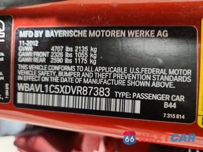 Zdjęcie 13 z 13 samochodu: 2013 BMW X1 XDRIVE28I VIN:WBAVL1C5XDVR87383 - miniatura