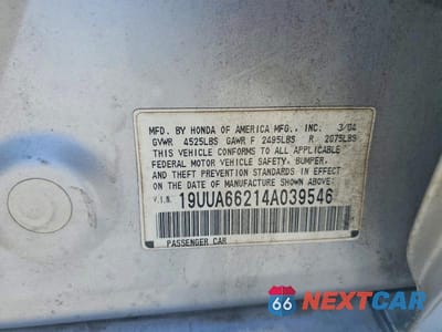 Zdjęcie 12 z 12 samochodu: 2004 ACURA TL VIN:19UUA66214A039546 - miniatura