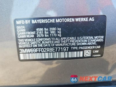 Zdjęcie 12 z 12 samochodu: 2024 BMW 330I VIN:3MW69FF02R8E77197 - miniatura