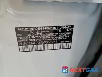 Zdjęcie 13 z 13 samochodu: 2024 MERCEDES-BENZ GLB 250 VIN:W1N4M4GB6RW351258 - miniatura
