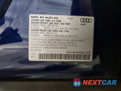 Zdjęcie 13 z 13 samochodu: 2022 AUDI E-TRON CHRONOS VIN:WA1VABGE0NB015345 - miniatura