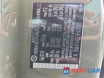Zdjęcie 13 z 13 samochodu: 2024 HYUNDAI SANTA FE LIMITED VIN:5NMP44GL1RH018160 - miniatura
