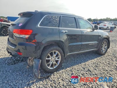 Trzecie zdjęcie samochodu z tyłu: 2014 JEEP GRAND CHEROKEE SUMMIT VIN:1C4RJEJT7EC438014 - miniatura